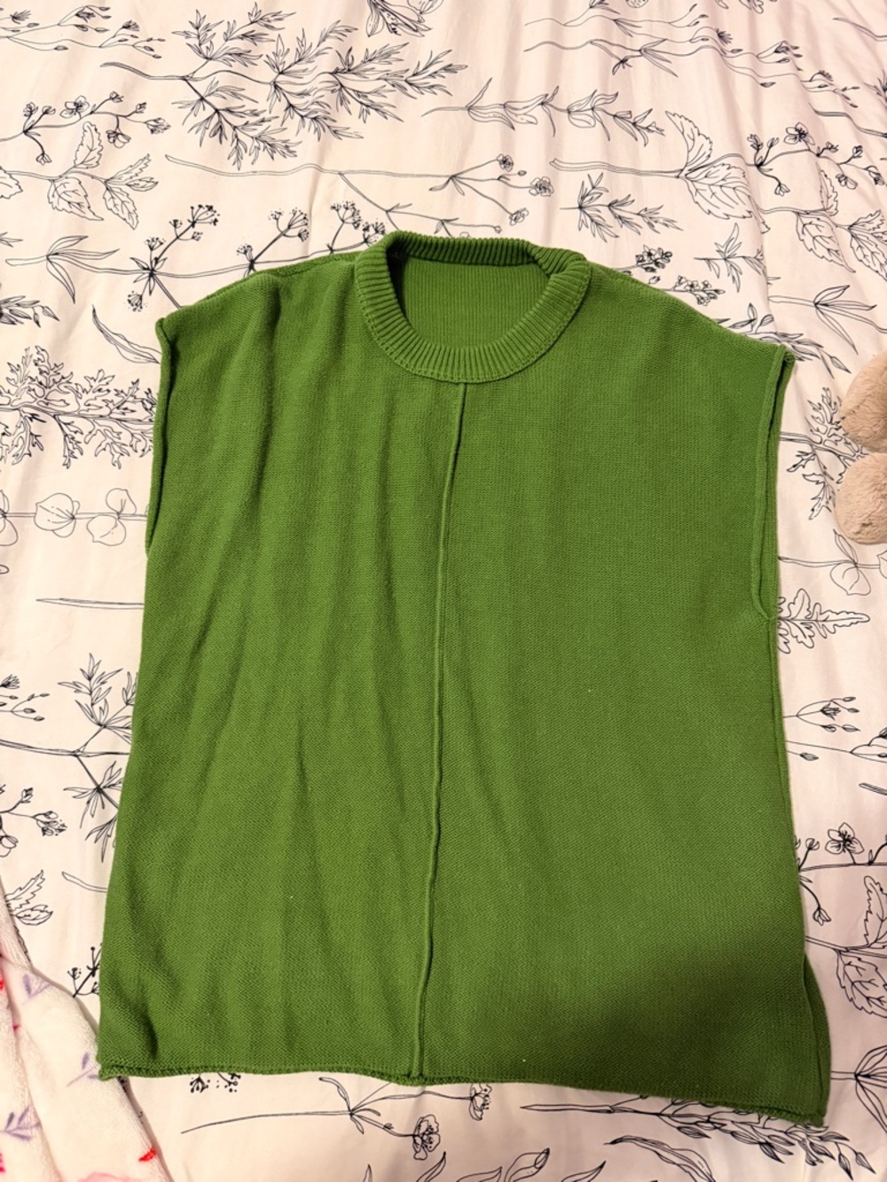 Green Sleeveless Knit Top